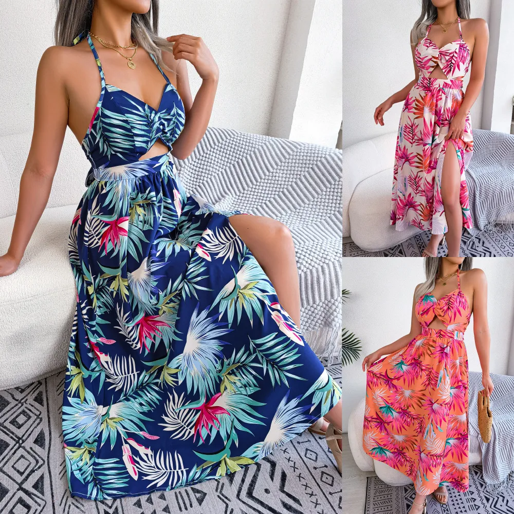 Save Big on Bulk Floral Beach Skirt 2025 Spring/Summer Flower Sleeveless  Hollow Strap Skirt Resort Beach Skirt Womens Wear C19041001 Best Deals on 