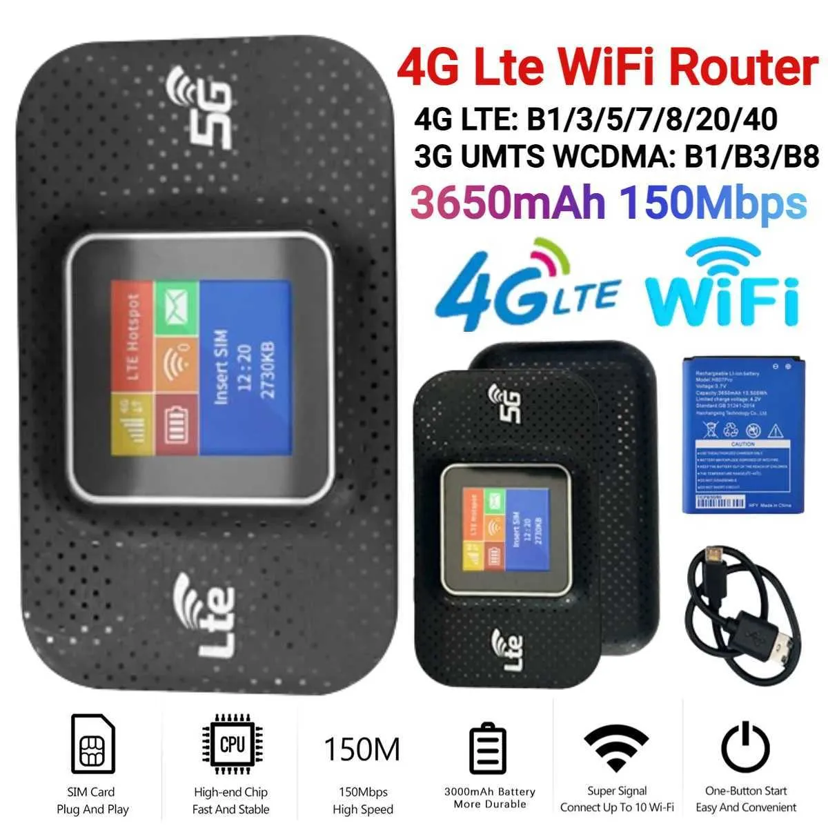 High Link Sim Card Router H807Pro 4G Lte WiFi Router With Sim Card Slot 150Mbps... From Beauty_of ...