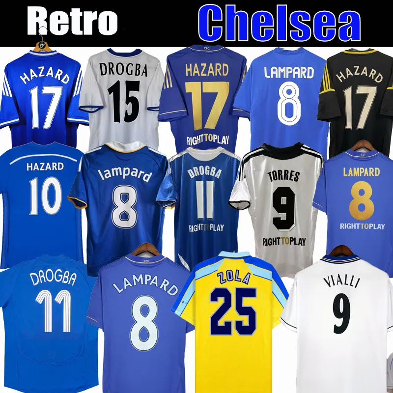 Chelsea Retro Soccer Jersey Lampard, Drogba, Torres More