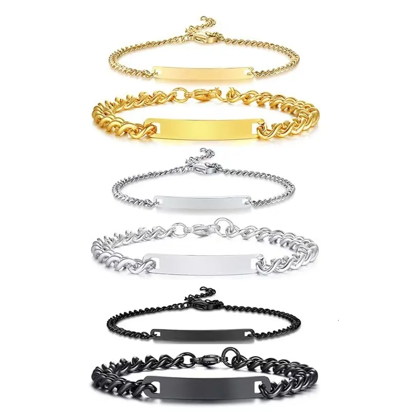 Custom Name Zircon Hip Hop Cuban Chain ladies gold bracelets