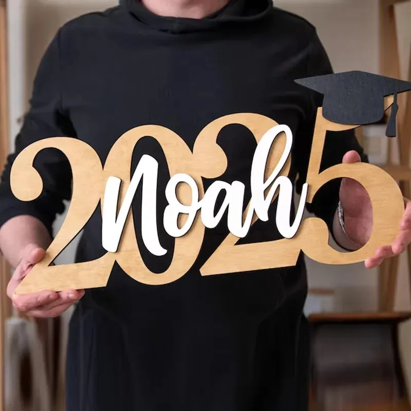 Custom Wood Grad Sign Graduation 2025 Name Sign Senior Year Po Prop ...