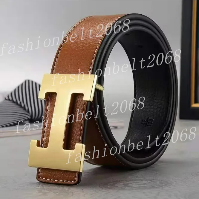 Brown Leather H Belt