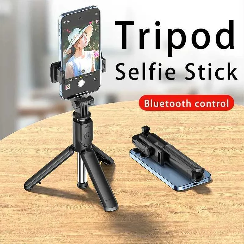 Wireless Selfie Stick Mini Tripod Extendable Monopod Remote Shutter For Phone Holder R250519_voghion.com