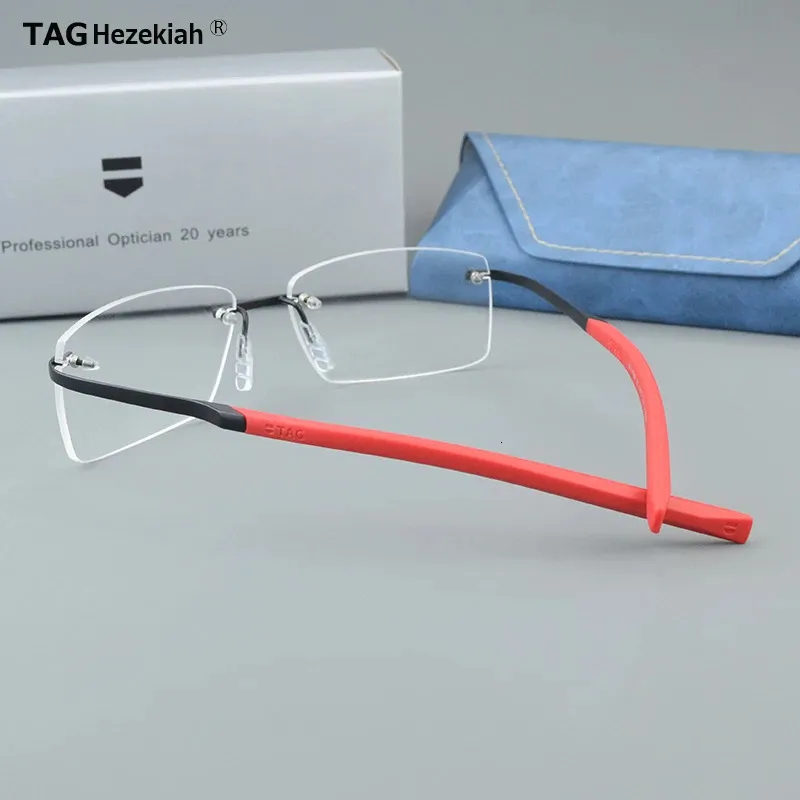 TAG Hezekiah Glasses Frame Men TH0382 Retro Square Eyeglasses