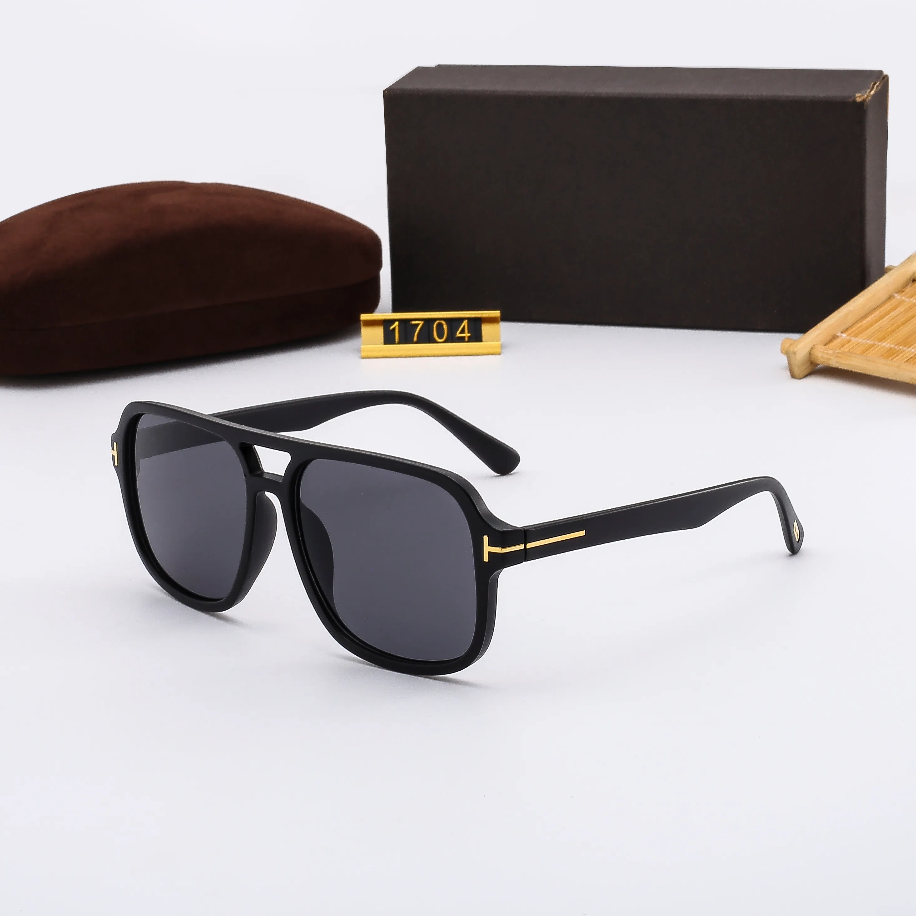 Mens Oversized Square Sunglasses with Acetate Alloy Plank PC  display picture 2