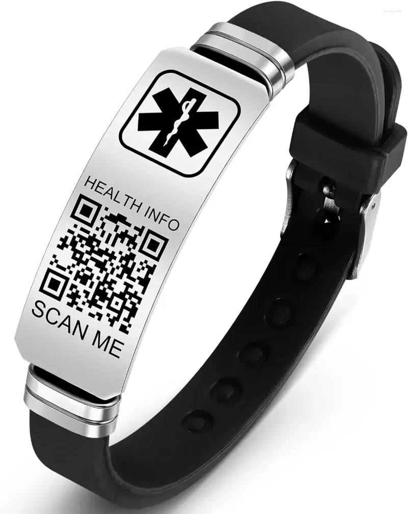 Medical Alert ID Bracelet For Epilepsy - Silicone & Stainless Steel, Waterproof, Adjustable For Men, Women, Kids - View #11