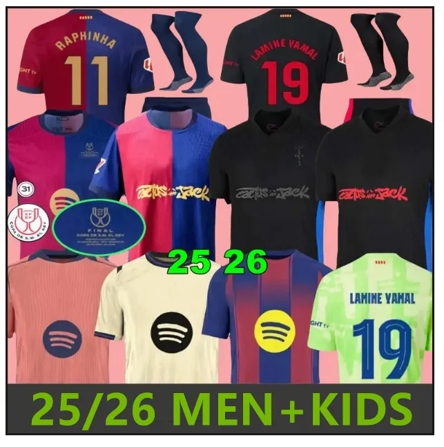 Maillot FC Barcelone 25/26 Lamine Yamal Réplique Stade - T-shirt Officiel Avec Nom Et Numéro - Adultes