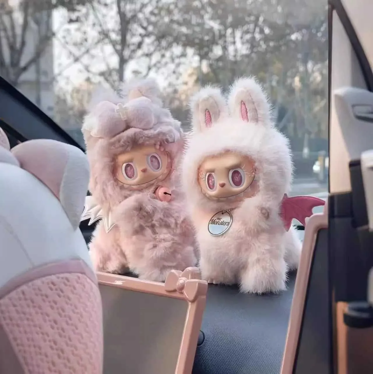 Labubu Monster Zimomo Angel Red Pink Change Replic Series Doll