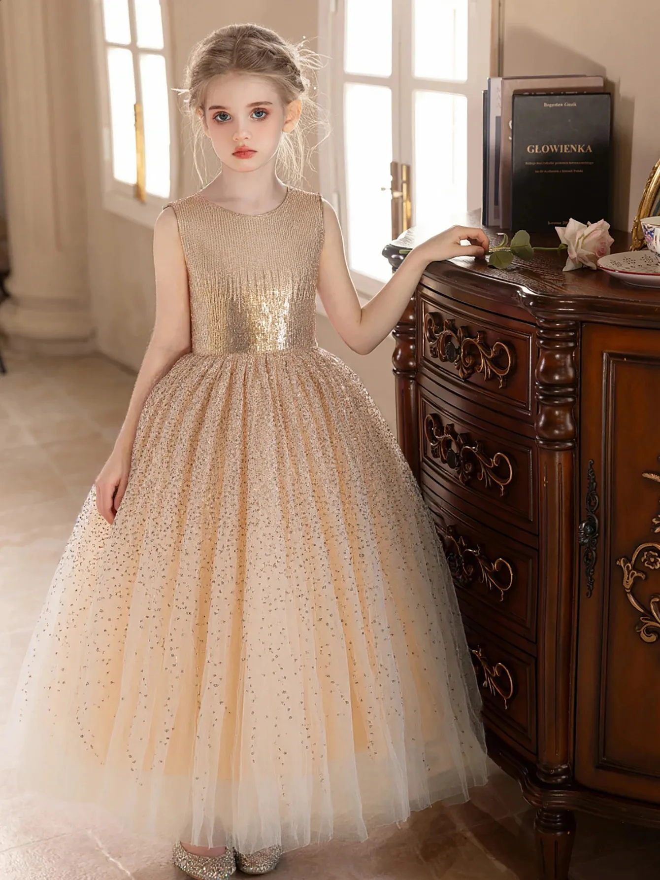 open lace back dress Purple Princess Dress 8 main image 1