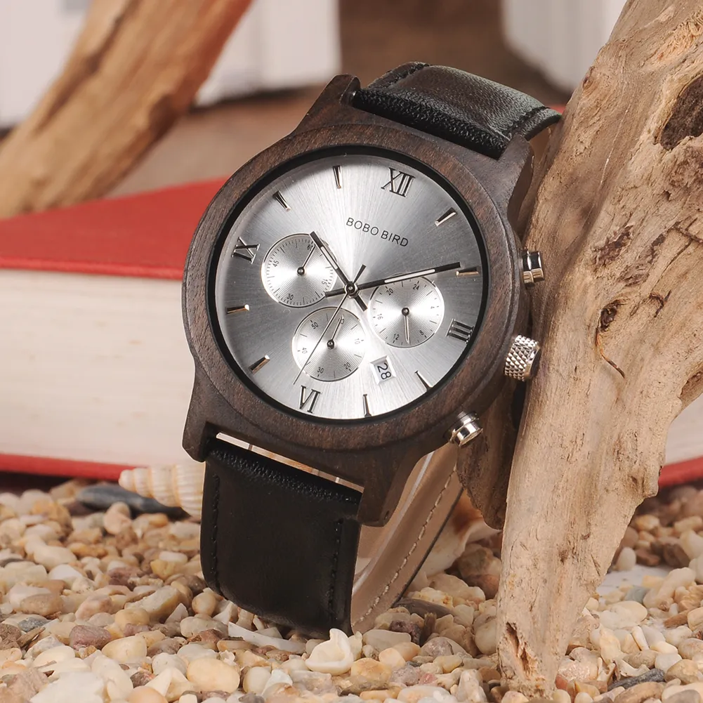 BOBIBIRD Men's Leather Strap Wooden Women's... From Odgo, $125.62 ...
