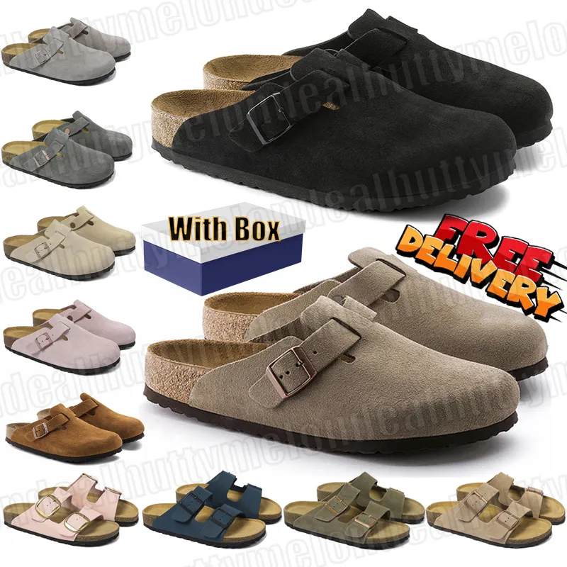 サンダル・ミュール Birkenstock Slippers Designer Leather Suede Platform slippers flip flops mens