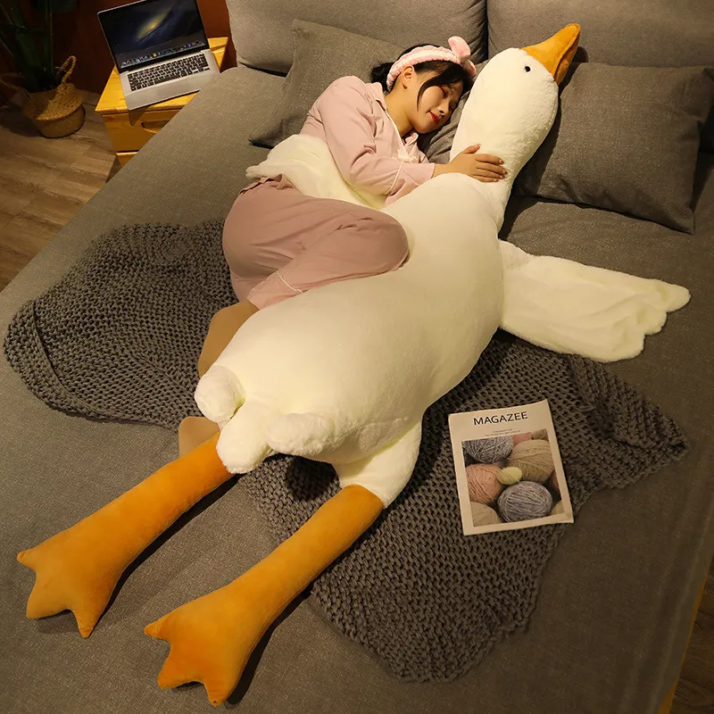 ぬいぐるみビッグホワイトグース枕ぬいぐるみビッグガチョウ枕人形
