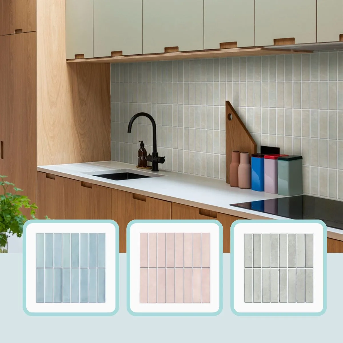 10 Adesivi Murale Piastrelle Cucina 30x30 Cm | Pannelli Adesivi Impermeabili Effetto Piastrella Per Backsplash | Rivestimento Fai Da Te