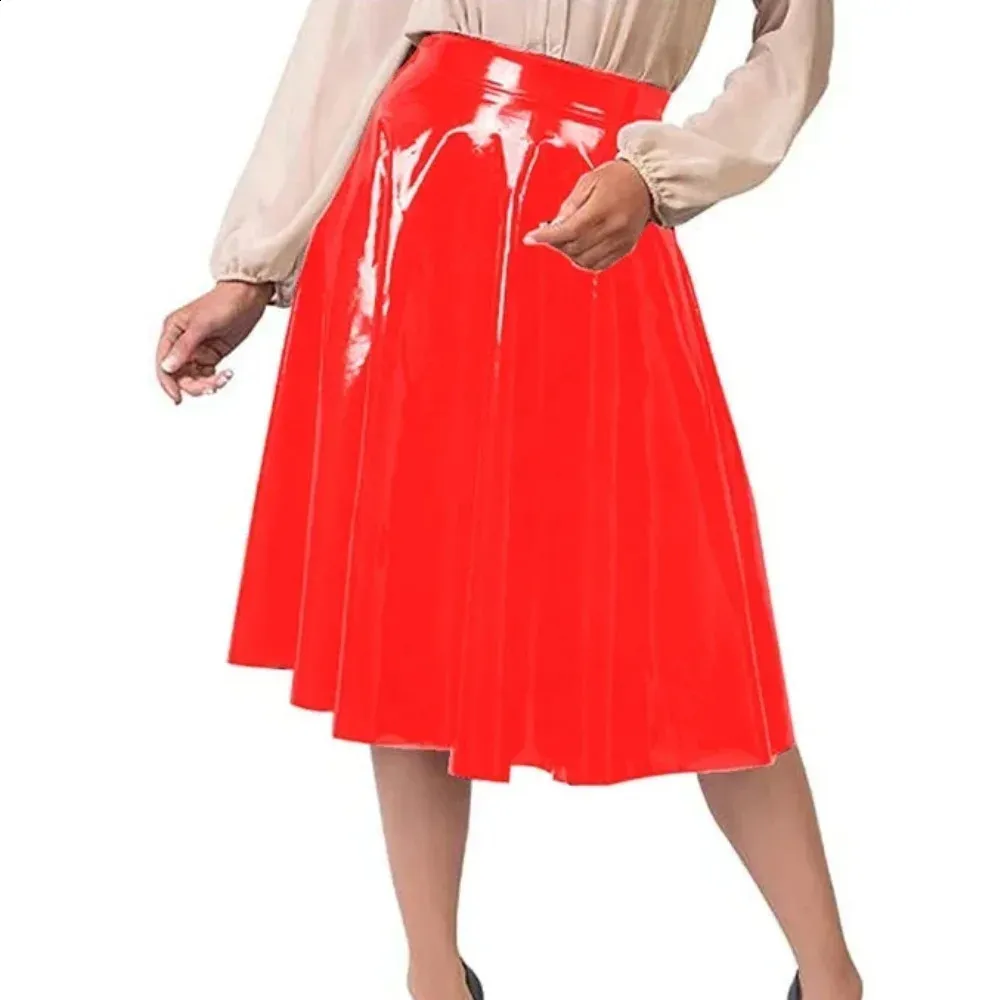 Save Big on Bulk Swing Skirts Plus Size Plus Size Swing Skirts Sissy Sexy  High Waist Aline Skirts Vinyl PVC Leather Women Pleated Skirts Basic  Elastic