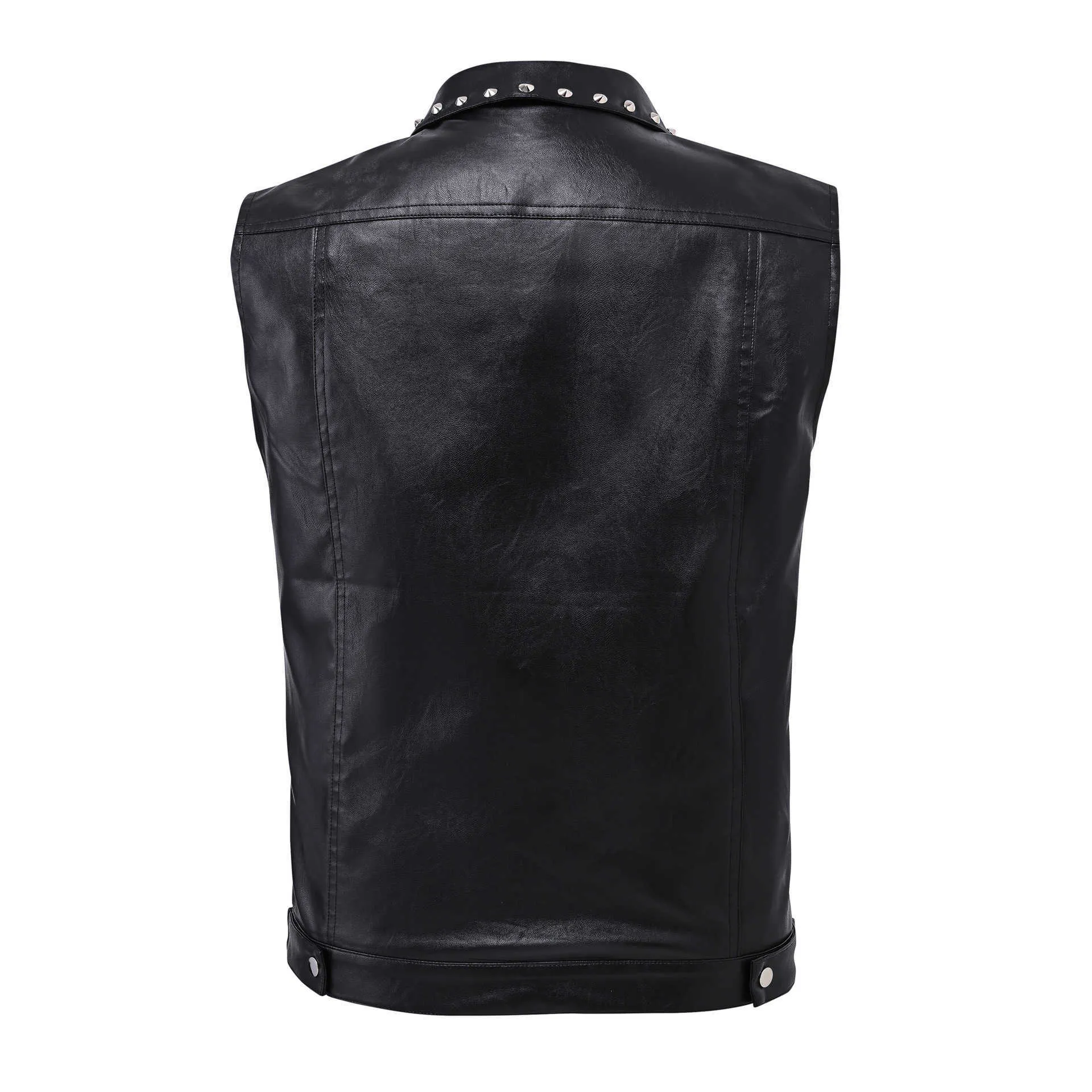 男性用のレザーバイカーベスト を￥2,696 | DHgate