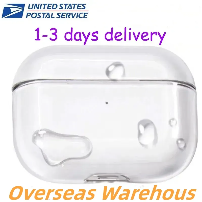 USA Stock For Apple Airpods Pro 2 Generation pro 2 airpod 4 Headphone Accessories Solid TPU Silicone Protective Earphone Cover Wireless Charging Shockproof 4rd Case