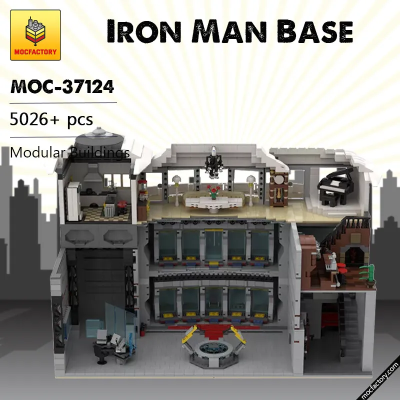 MOC 37124 Super Hero Base Modular Building Blocks Set Bricks Toys From ...