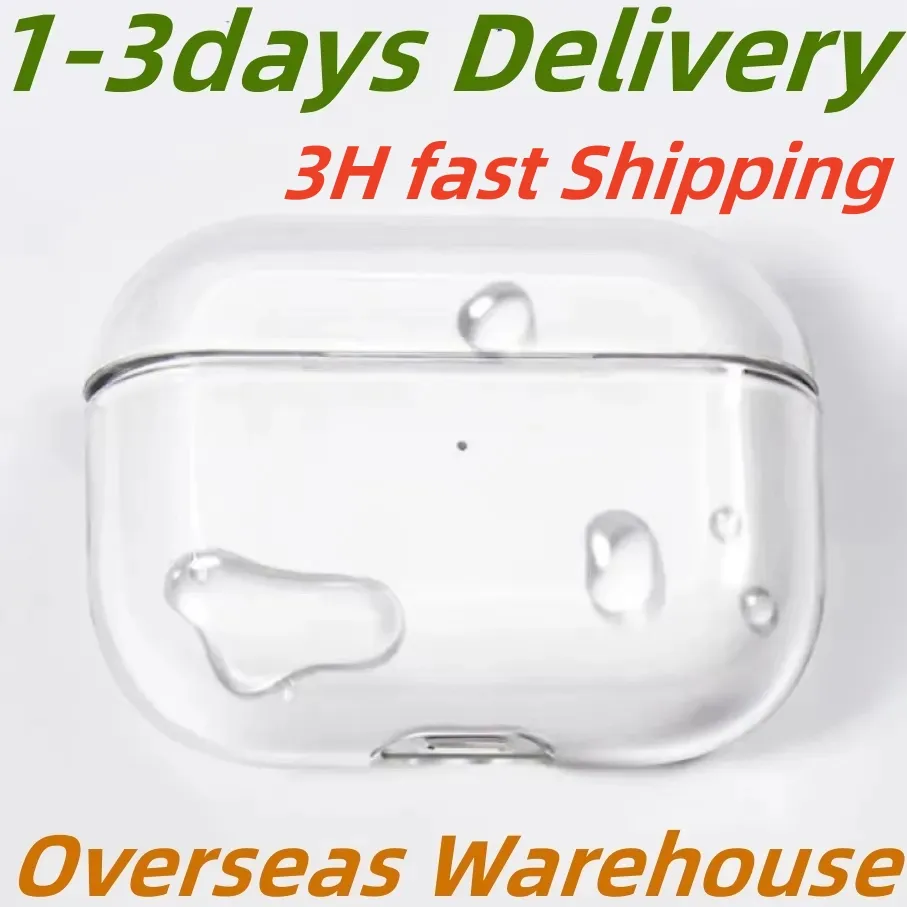 USA Stock For Apple Airpods Pro 2 Generation pro 2 airpod 4 Headphone Accessories Solid TPU Silicone Protective Earphone Cover Wireless Charging Shockproof 4rd Case