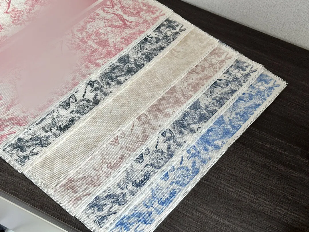 Signage Placemat Pads Signage New Design Printed Linen Fabric Tassel ...