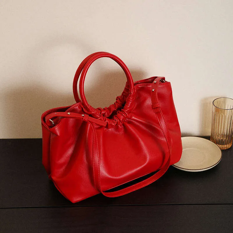 Red Mini Handbag Luxury Red Mini Crossbody Handbag with Zipper and Hasp Closure for ...