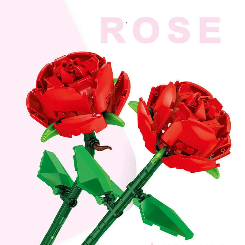 Romantic Rose DIY Building Block Flower Toy with Pull Back for Infants 0-12  Months from Dhgate Other Toys