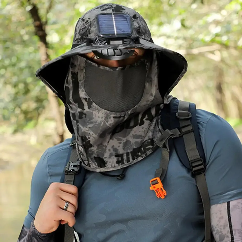 Cappello Con Protezione Collo Cappello Da Pescatore Con Ventole Solari - UPF 50+, Tesa Larga, Per Escursionismo, Pesca, Campeggio Accessorio Outdoor Trekking