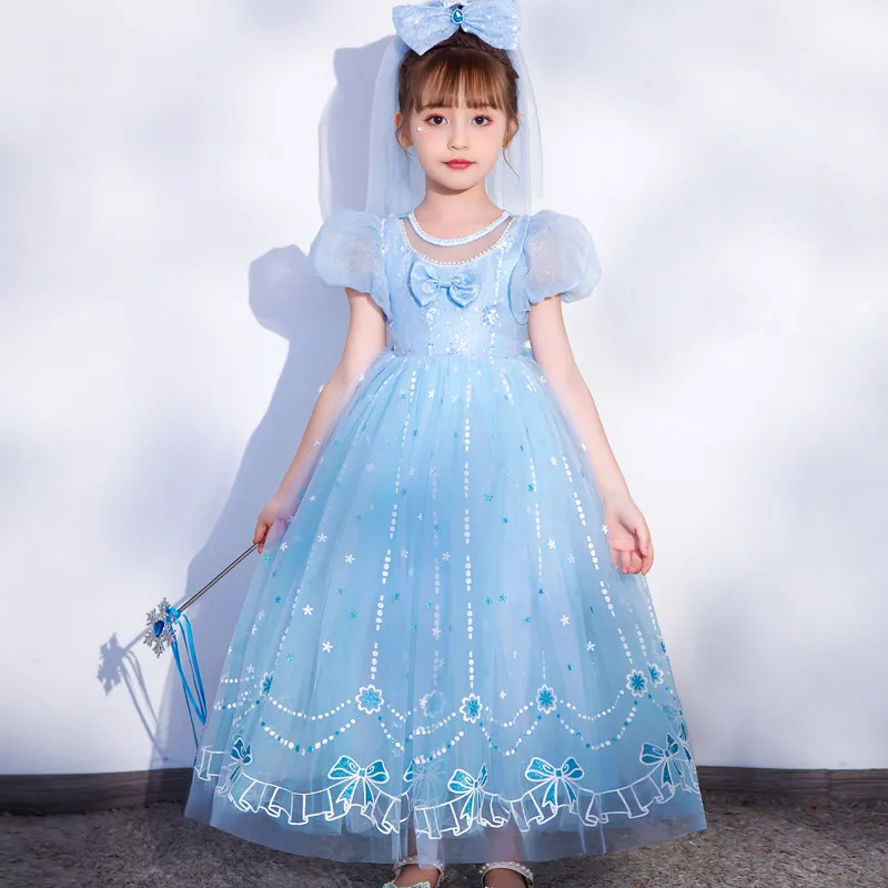 DISNEY toddler designer dress kids designer clothes Elsa princess dress  Girls' princess dress with soft and comfortable label-free design.  from Dhgate Girl's Dresses - price 43.58