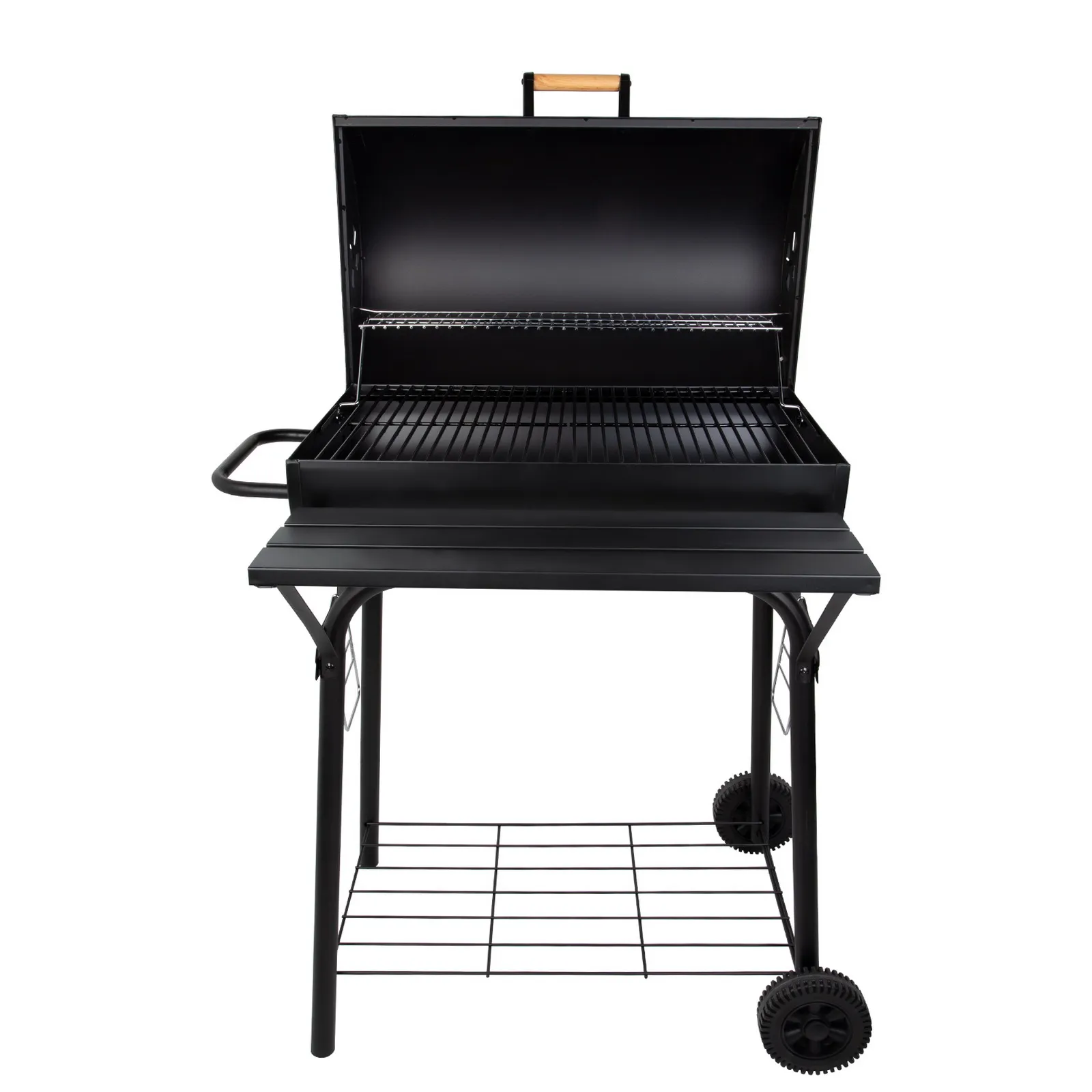 Storage Rack Back Grill 360° Rotating Barrel Grill With Storage Racks Commercial Grade Gas BBQ ...