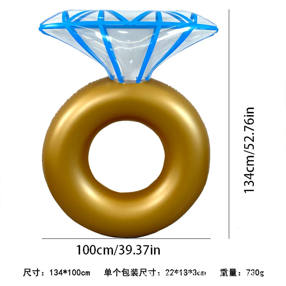 HeySplash Inflatable Diamond Ring Pool Float, Large Engagement Ring ...