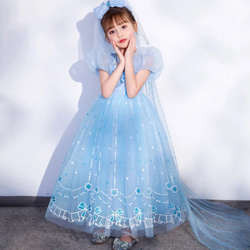white christmas dresses Elsa Inspired Cotton Twirl Dress – Foxtail Lilies main image 0