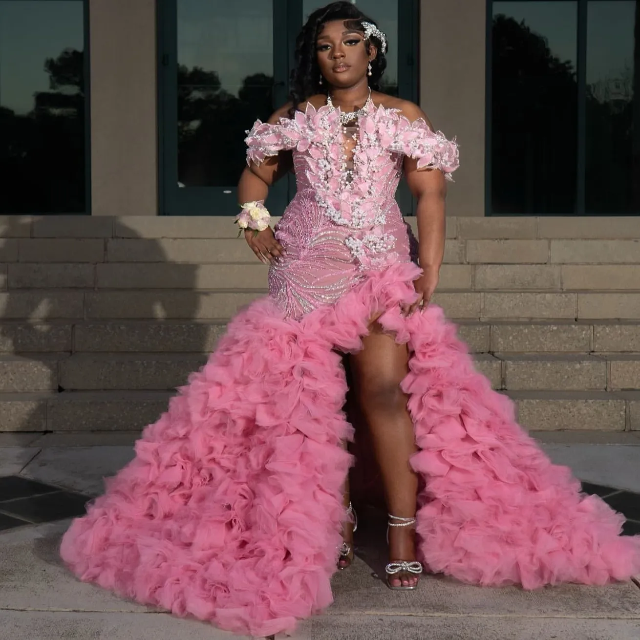 Pink Mermaid Dress Pageant Dresses 2019 Expensive Pink Gown