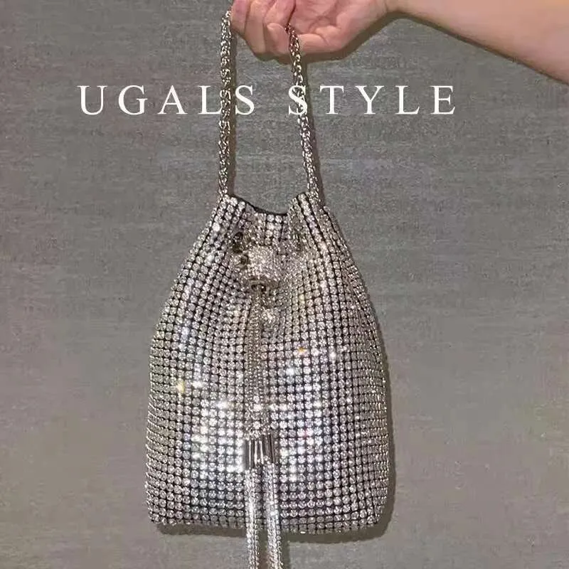 TOFBS Elegante dames clutch met klassieke ketting glitter clutch