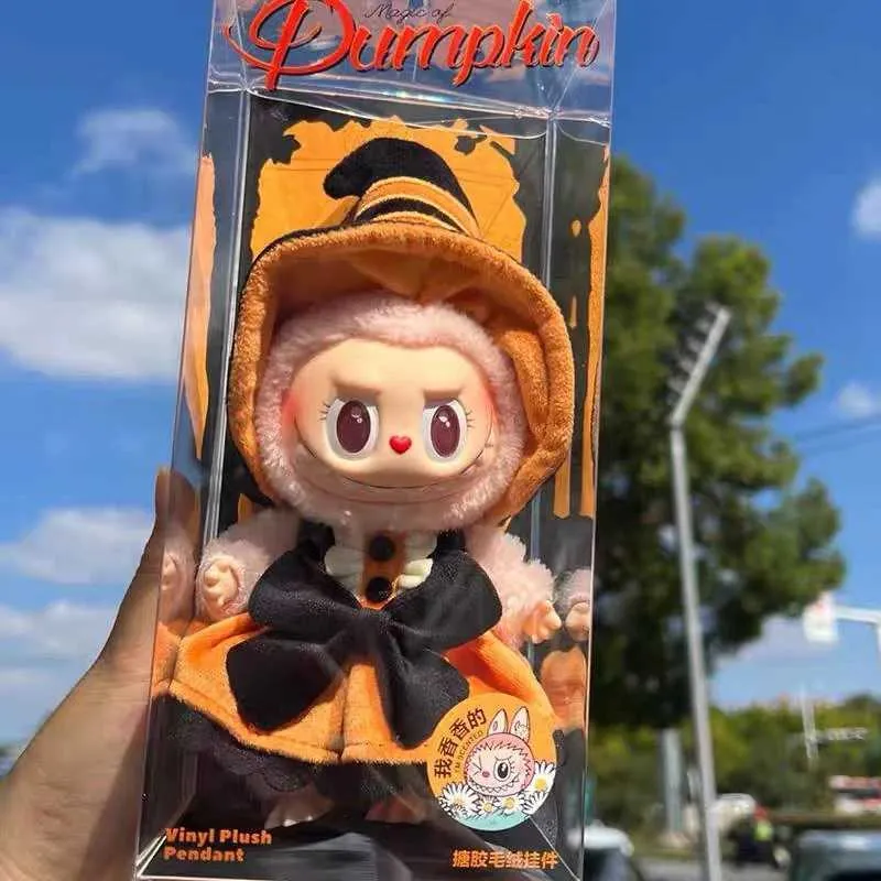 Labubu Cute The Monsters Halloween Series Pumpkin Toy Kawai Anime