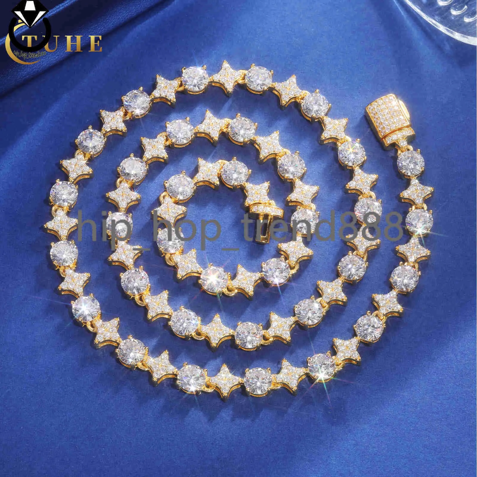 925 Fm Jewelry Mark 925 Sterling Silver Star Round Moissanite