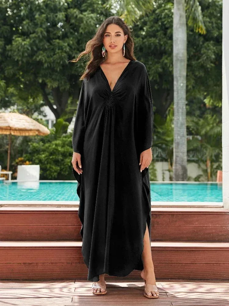chiffon kaftan maxi dress PINK ROSE CHIFFON MAXI KAFTAN