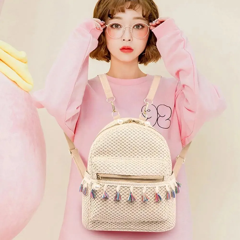 Summer Weave Straw Backpacks For Women Large... From Annides  display picture 1