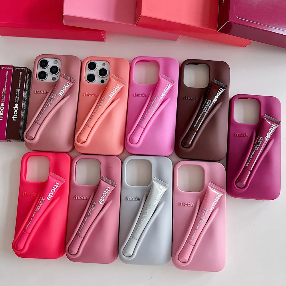 Lip Gloss Phone Case For IPhone 16 Pro Gray From Childrens168
