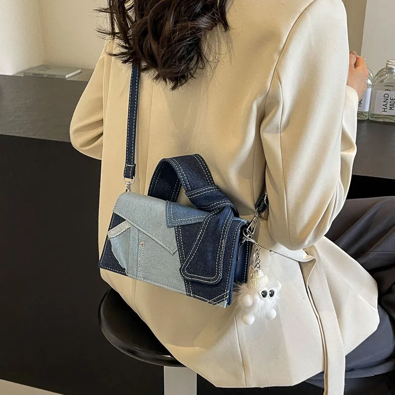 Save Big on Bulk Designer Denim Handbags Chic Denim Handheld Bag Versatile  Small Square Crossbody, Stylish Shoulder Bag For Women, Lightweight