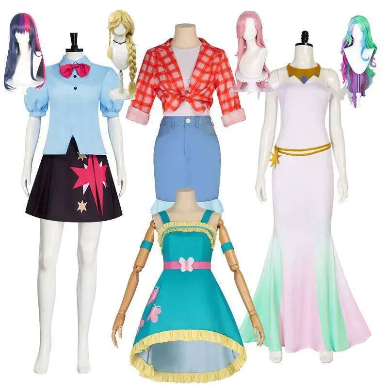 DHgate Twilight Sparkle Applejack Fluttershy Princess Celestia Cosplay  Dress For Women Girls Summer Lolita Halloween Daily Wear For Anime Costumes