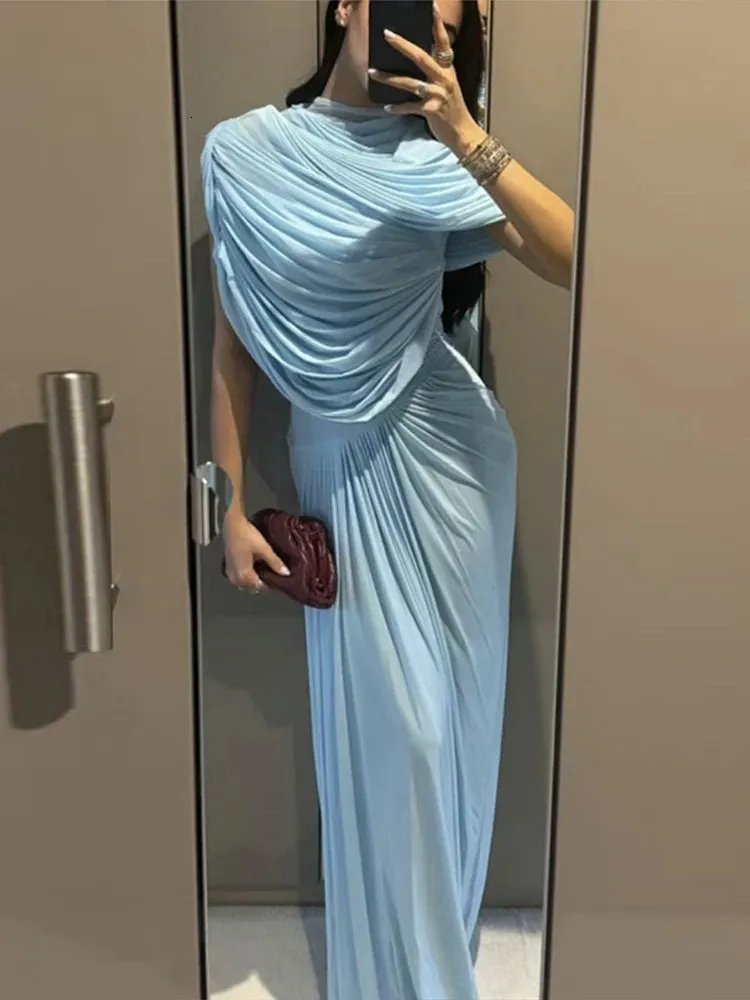 Elegant Chiffon Maxi Dress Asymmetrical Shawl,... From Landong03, $35.53 In  Bulk | DHgate.Com