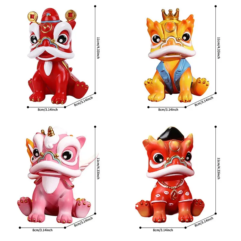 Yawdil Lion dansant de style chinois, décoration solaire pour la maison, modèle de mascotte Yawdil Lion dansant de style chinois, décoration solaire pour la maison, modèle de mascotte