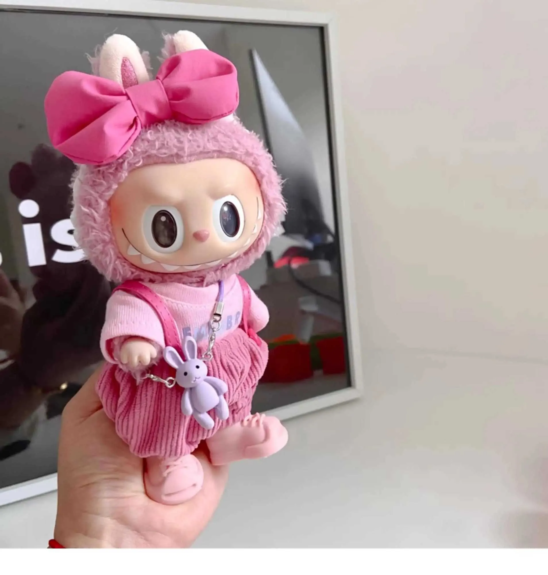 Labubu Ropa Muñeca 17cm Premium Personalizada Solo Prendas de Moda Corazón Macaron Labubu Set de Ropa Bolsa Colgante de Tela Labubu Ropa Muñeca 17cm Premium Personalizada Solo Prendas de Moda Corazón Macaron Labubu Set de Ropa Bolsa Colgante de Tela
