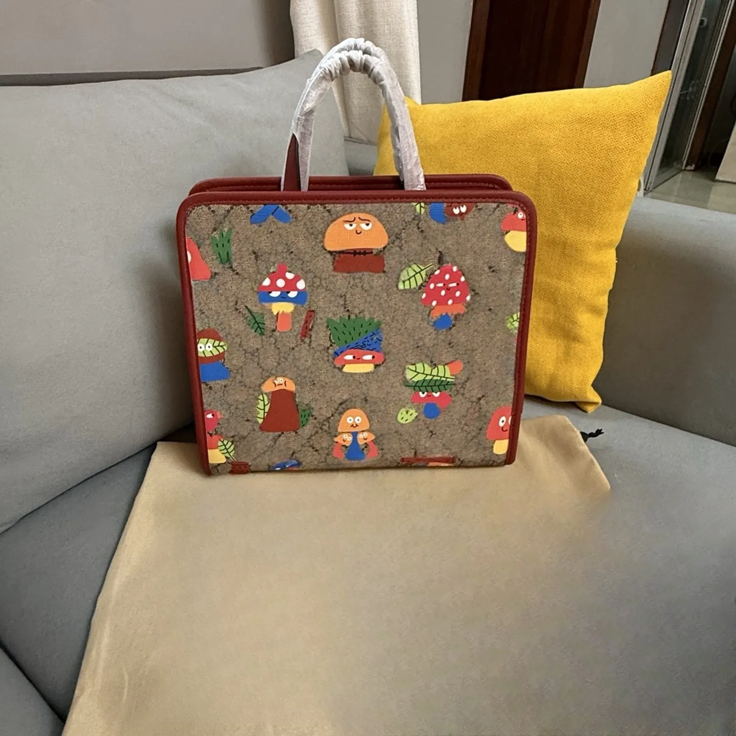 Designer Children Mushroom Letter Printed Handbags... 