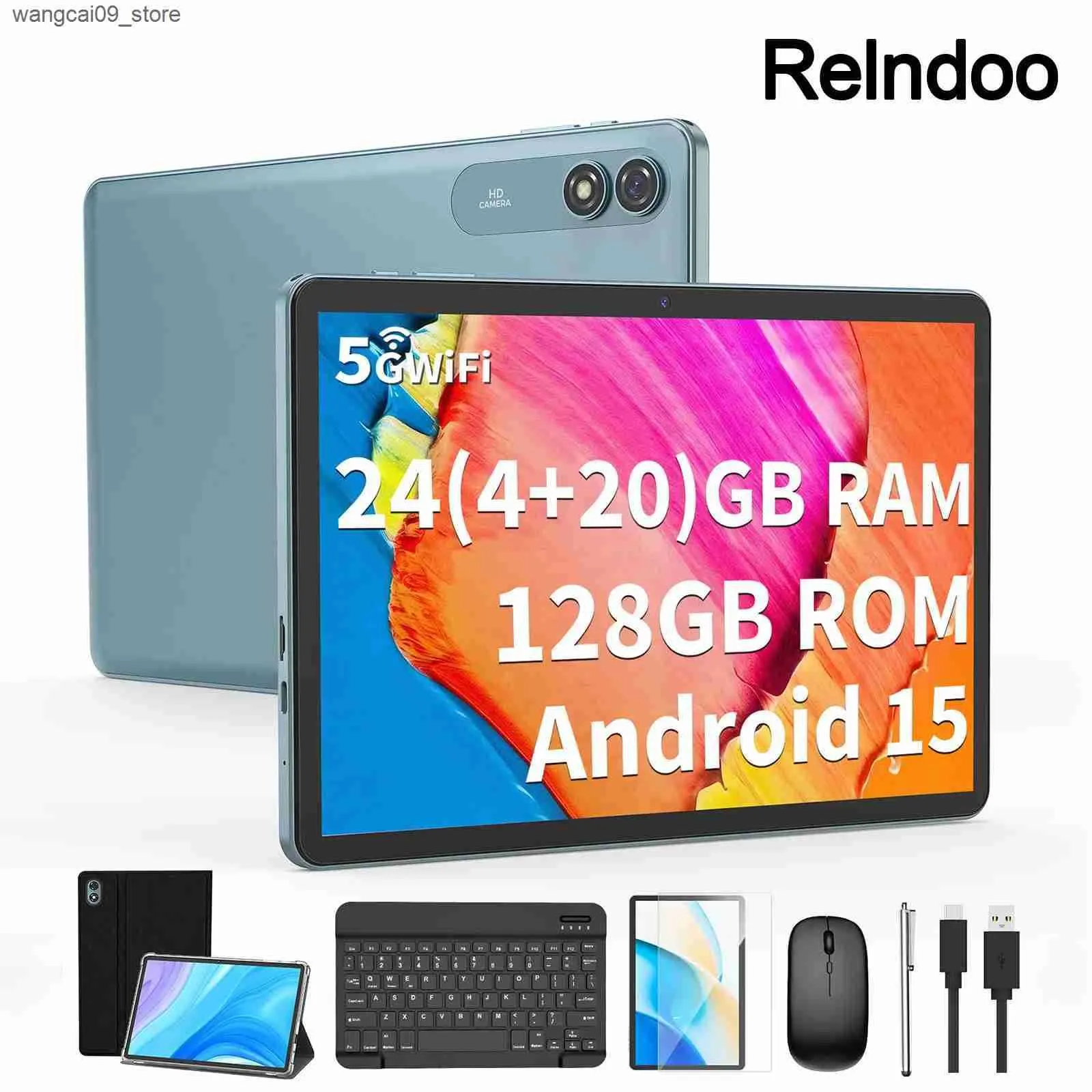 2025 Relndoo Android 15 Tablet 24GB4+20 Expanded RAM+128GB ROM