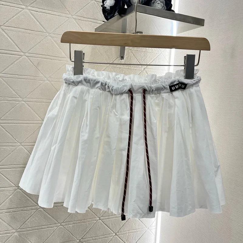 Save Big on Bulk White Pleated Mini Skirt Women Designer Pleated Mini Skirt  Y2K White Drawstring Skirt Summer Beach Cake Skirts Best Deals on DHgate