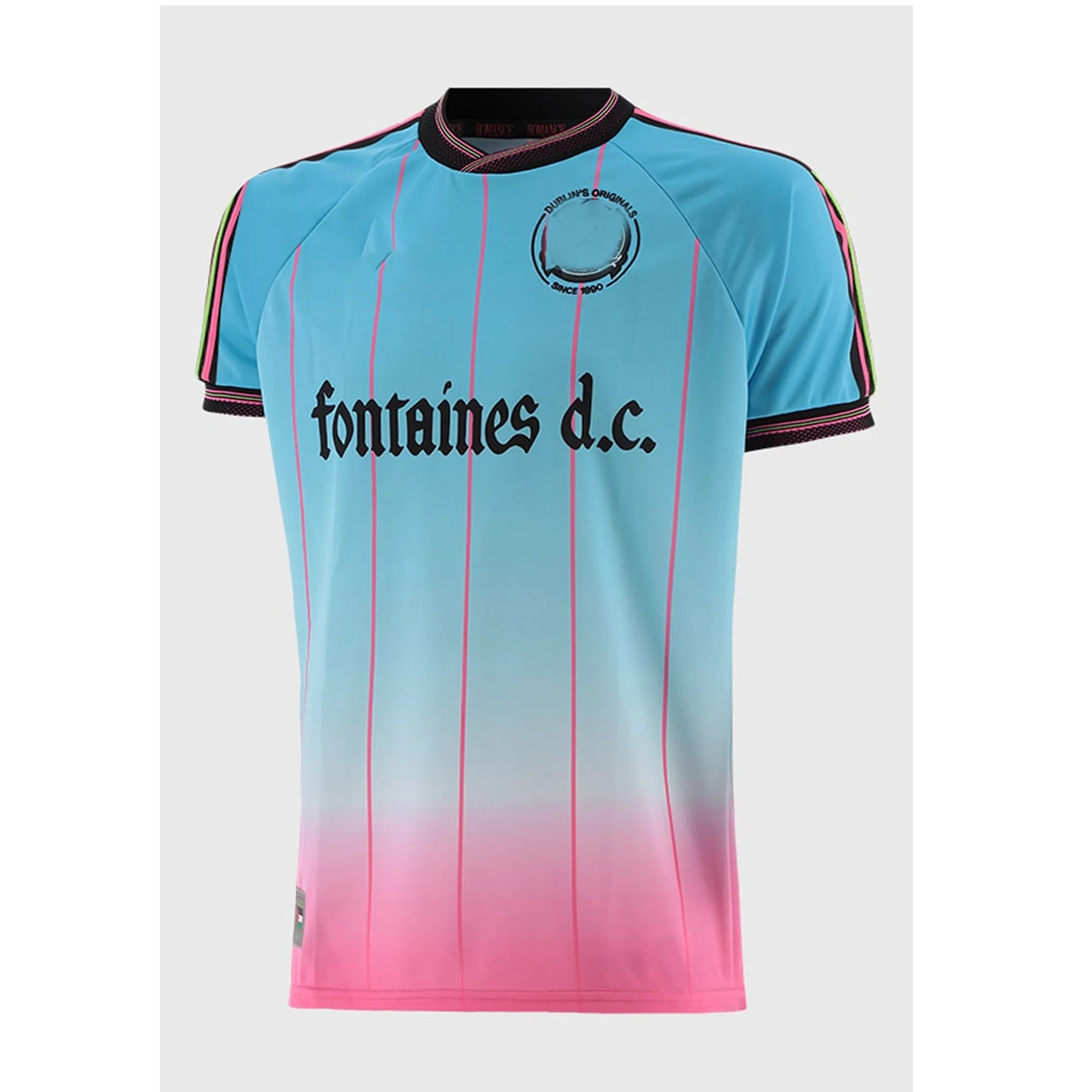 Black Ireland Soccer Jersey Mens Cotton Short Sleeve From