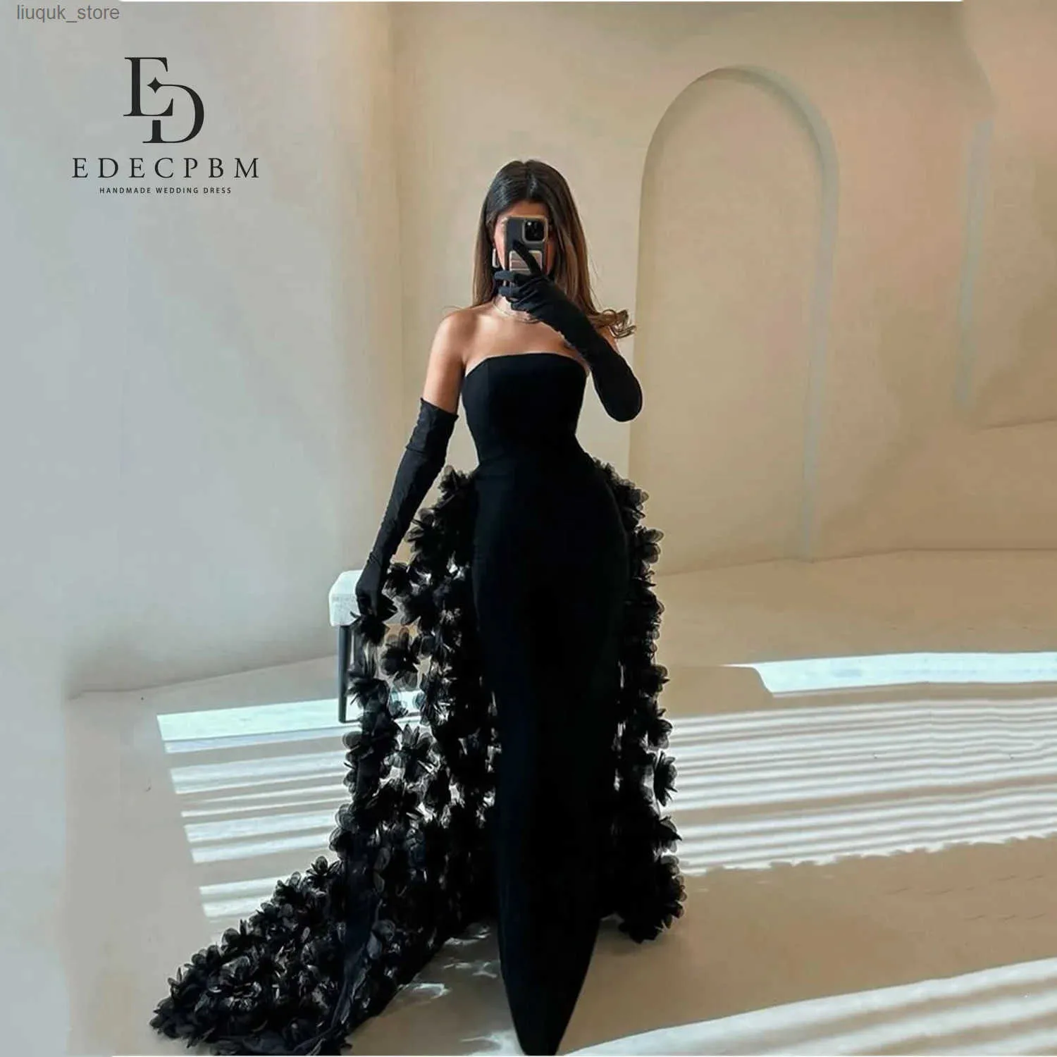 EDECPBM Saudi Vestido De Sirena Africana Partido Para Mujeres