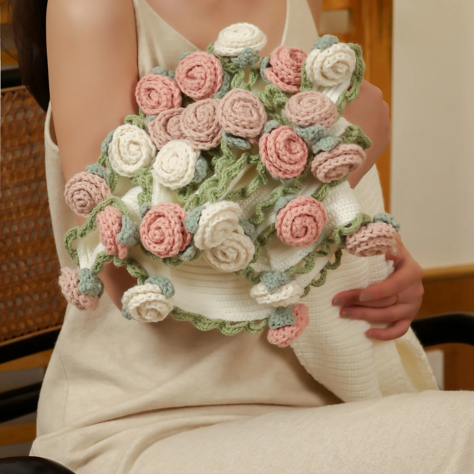 Handmade Crochet Flower Blanket Knit Bridal Bouquet Throw, Hand Crocheted  Blanket For Home Decor From Ntzhenfang, $18.09 | DHgate.Com | Better Than  Pottery Barn, Crate \u0026 Barrel., image size:1800x1800