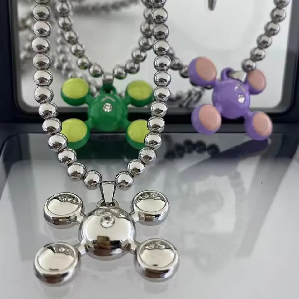 Homer Style Pendant Necklace: Unisex Punk Enamel From