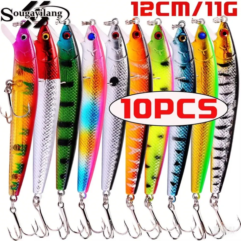 Sougayilang Minnow Fishing Lures   Lifelike... 